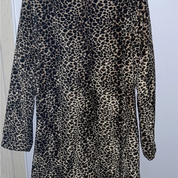 Y2K Jackie O Style Leopard Print Faux Fur Coat M - Spoiled Girl - Picture 4 of 4